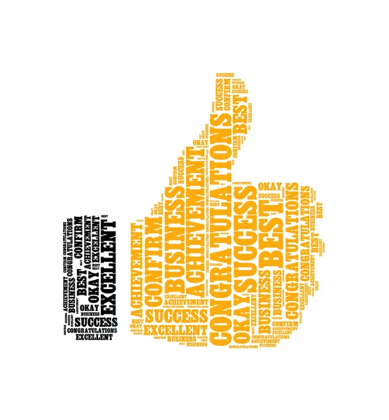 başarı Tebrikler en mükemmel iyi izole üzerinde beyaz başparmak şeklinde oluşan bilgi metin kolaj onaylamak