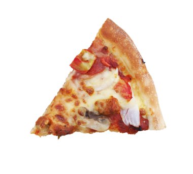 Beyaz arka plan ile pizza