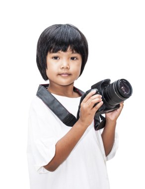 çocuklar dijital fotoğraf makinesi ile