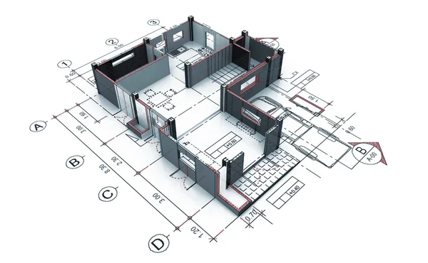 Home plot plan — Stock Photo, Image