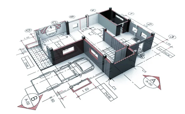 Home plot plan — Stock Photo, Image