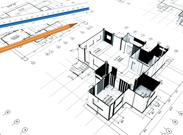 Home plot plan — Stock Photo, Image