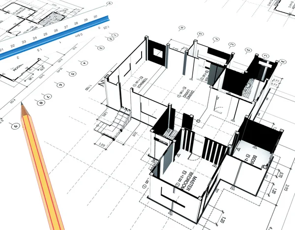 Home plot plan — Stock Photo, Image