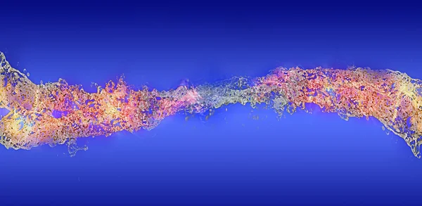 Анотація водяних бризок з кольоровим фоном — стокове фото
