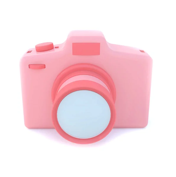 Roze digitale camera speelgoed met witte blackground — Stockfoto