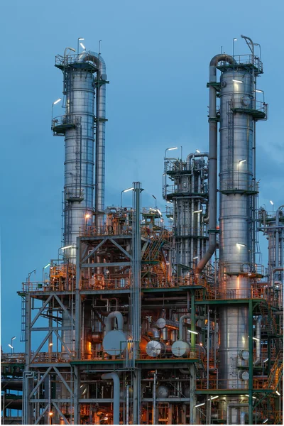 Chemical plant with lighting — Stock Photo, Image