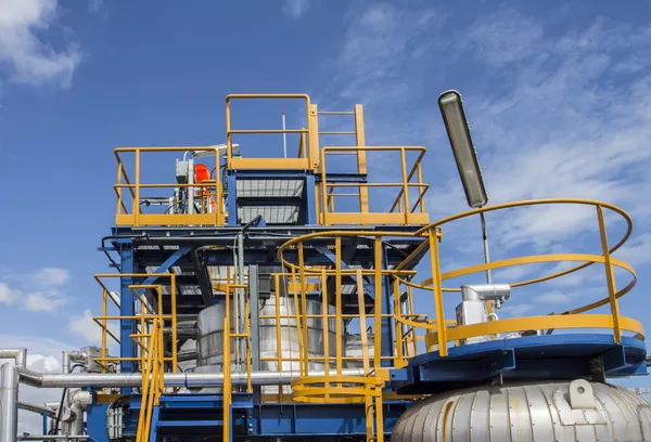 Blaue Struktur in Fabrik — Stockfoto