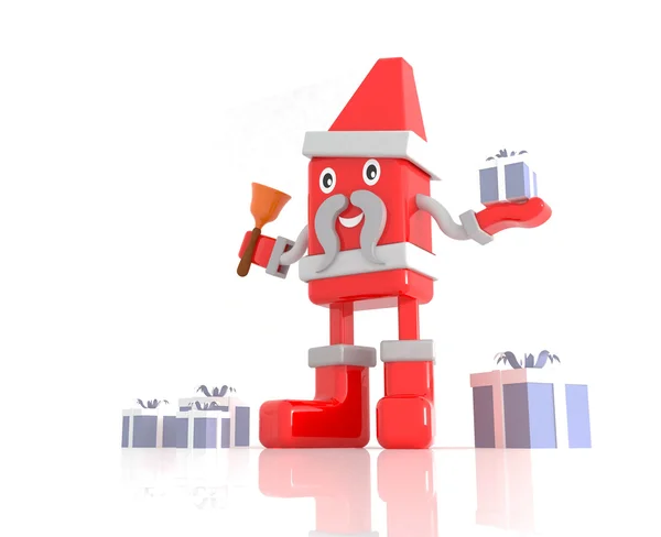 Санта-Клаус - 3D мультфильм — стоковое фото