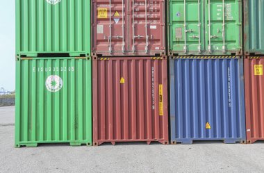 18 Ocak 2014 laem chabang port, konteyner teslim etmek için bekleyin