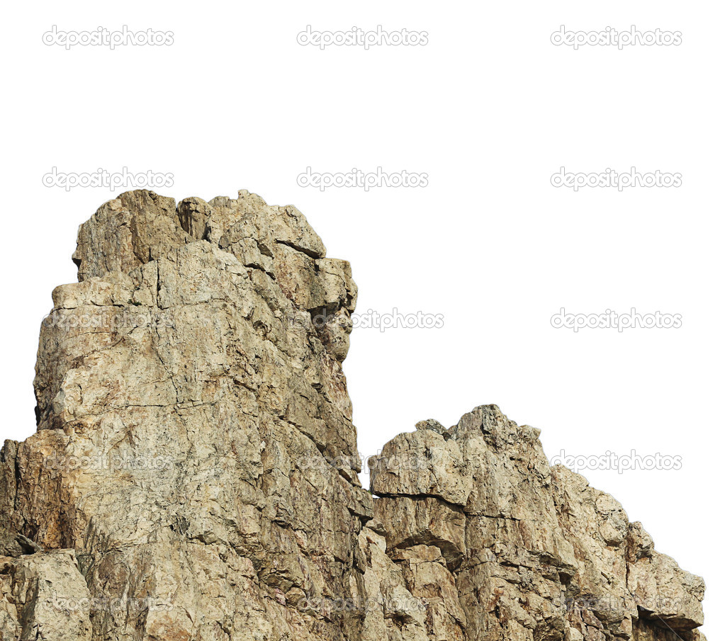 The rock isolate on white background