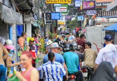 Pattaya city, Tayland - 19 Nisan 2014: Tay Yeni kutlama