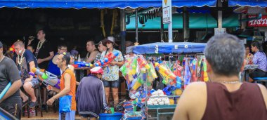 Pattaya city, Tayland - 19 Nisan 2014: Tay Yeni kutlama