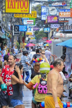 Pattaya city, Tayland - 19 Nisan 2014: Tay Yeni kutlama