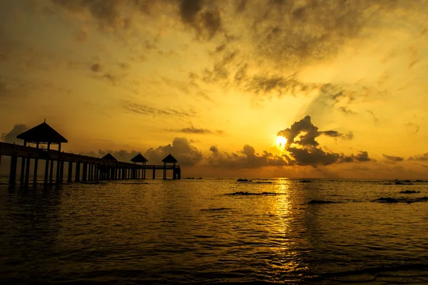 Paesaggio marino all'alba e al tramonto — Foto Stock