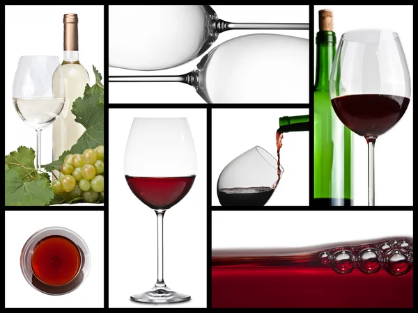 Wijn collage — Stockfoto