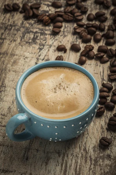 Kávé kávébabbal — Stock Fotó