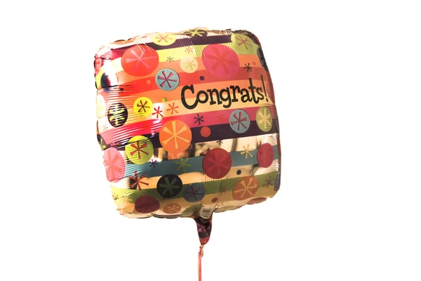 An Isolated Colorful congratulations balloon on white background