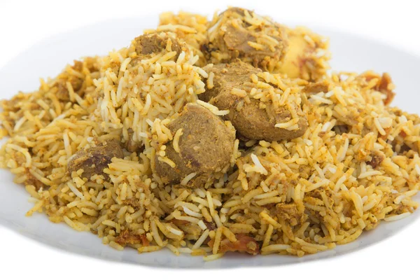 Cordeiro Biryani o arroz picante Imagem De Stock