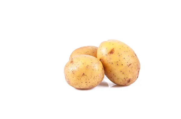 Fresh potatoes isolated on white background — Stock Photo, Image