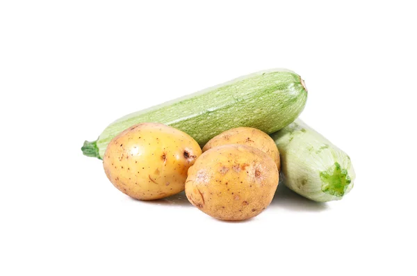 Группа свежих овощей - картофель и костный мозг — стоковое фото