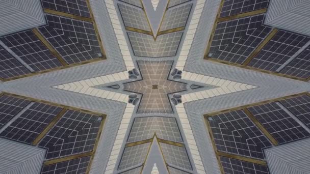 Kaleidoskopische Ansicht Der Sonnenkollektoren Symmetrie Animation — Stockvideo
