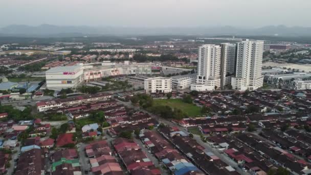 Bukit Mertajam Penang Malezya Ocak 2021 Hava Manzaralı Aeon Mall — Stok video