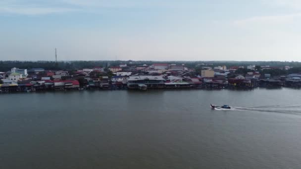 Nibong Tebal Penang Malaysia Jul 2021 Nelayan Akan Pulang Rumah — Stok Video