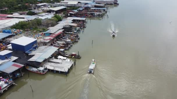 Tanjung Piandang Perak Malaysia Sep 2021 Dua Kapal Udara Bergerak — Stok Video