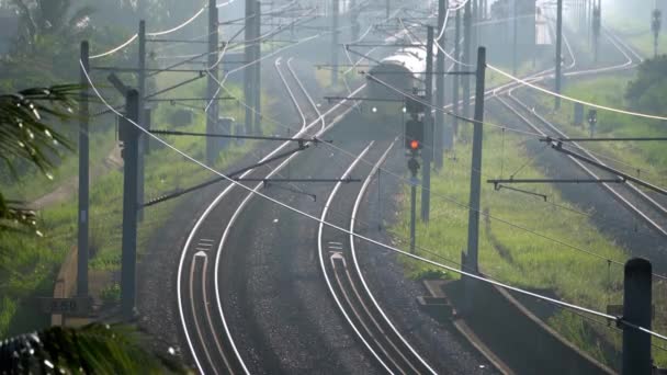 Bukit Mertajam Penang Malásia Nov 2021 Serviço Trem Elétrico Ktm — Vídeo de Stock