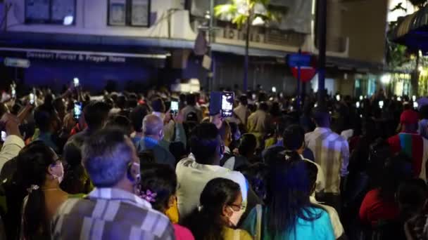Georgetown Penang Malajzia Jan 2022 Indiai Bhakták Gyülekeznek Várják Szekér — Stock videók