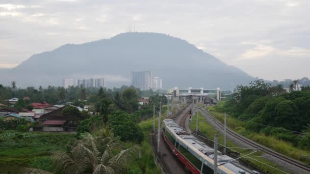 Bukit Mertajam Penang Malaysia Aug 2020 Ets Tåg Rör Sig — Stockvideo