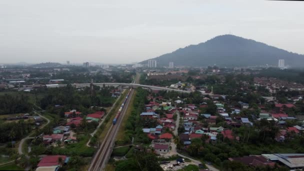 Bukit Mertajam Penang Malasia Jan 2021 Tren Carga Cerca Los — Vídeo de stock