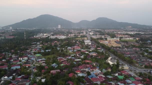 Bukit Mertajam Penang Malaysia Januar 2021 Flug Über Malaiisches Kampung — Stockvideo