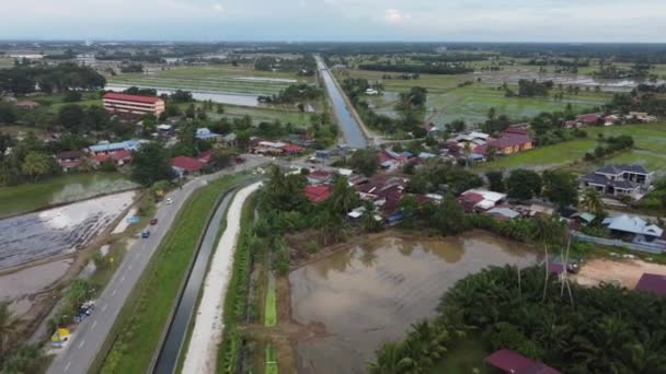 Nibong Tebal Penang Malásia Ago 2021 Vista Aérea Aldeia Dos — Vídeo de Stock