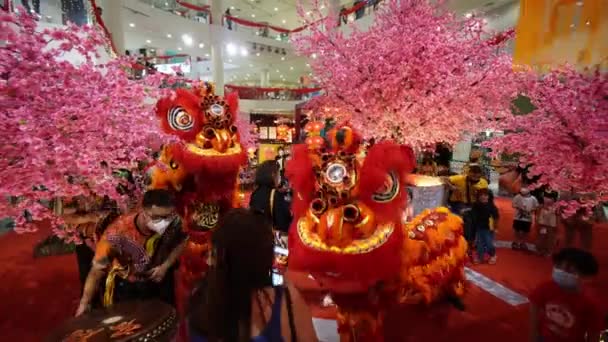 Georgetown Penang Malaysia Februar 2022 Feier Des Chinesischen Neujahrs Mit — Stockvideo