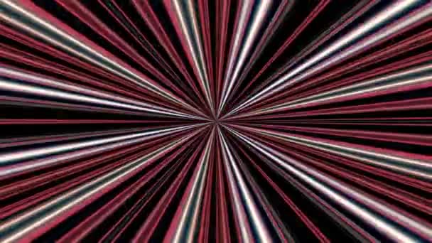 Rot Weiße Sich Schnell Bewegende Hyper Speed Color Line Animation — Stockvideo