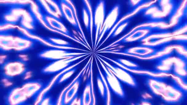 Efecto Caleidoscópico Plasma Brillante Shinning Abstracto Mandala Patrón Abstracto Animación — Vídeos de Stock