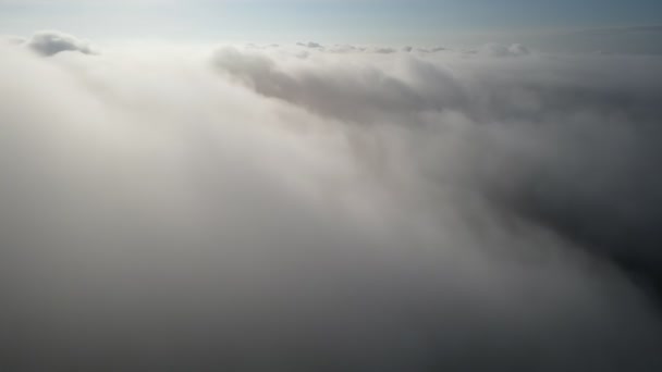 Vuelo Aéreo Sobre Nube Blanca Mañana Belleza — Vídeos de Stock