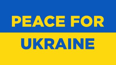 Ukrayna 'ya barış ve bayrak.