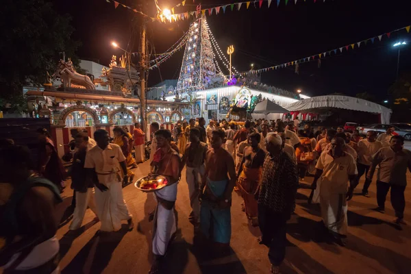 Bagan Penang Malásia Circa Jun 2017 Devotos Hindus Desfilam Rua — Fotografia de Stock