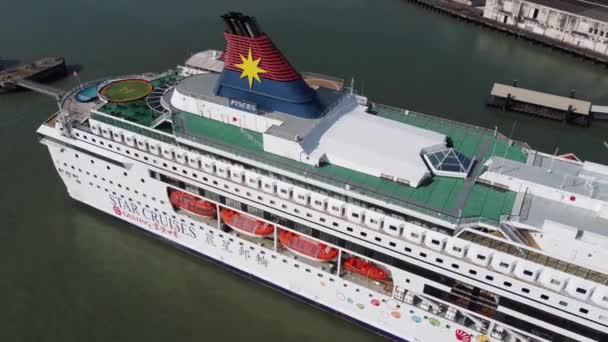 Georgetown Penang Maleisië Dec 2021 Vissen Star Cruise Anker Bij — Stockvideo