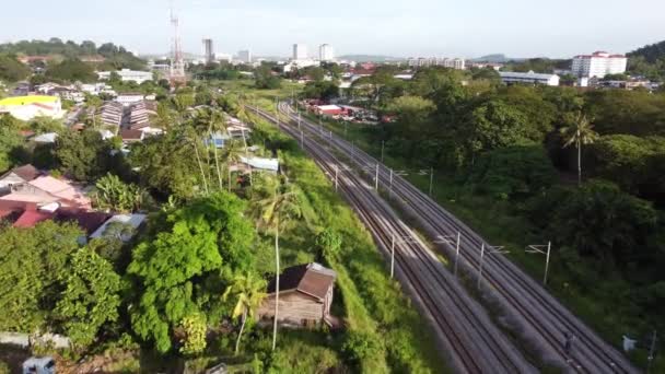 Bukit Mertajam Penang Malajsie 2022 Letecká Trať Bukit Mertajam Slunečného — Stock video