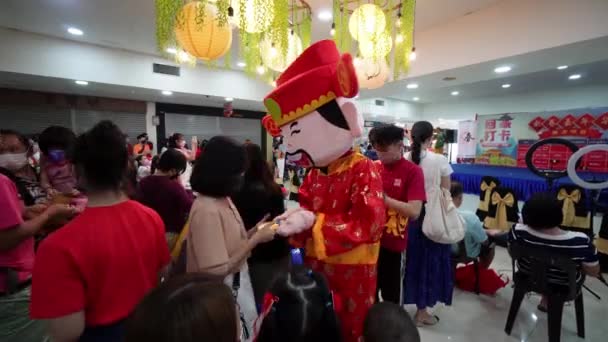 Georgetown Penang Malezya Şubat 2022 Çin Zenginlik Tanrısı Ziyaretçilere Ang — Stok video