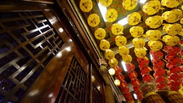 Ayer Itam Penang Malaysia Feb 2022 Decoration Chinese Lantern Old — Stock Video