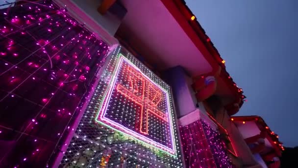 Ayer Itam Penang Malesia Febbraio 2022 Scendi Lentamente Luce Led — Video Stock