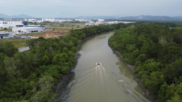 Seberang Perai Penang Malaisie Sep 2021 Déplacement Bateau Pêche Vue — Video