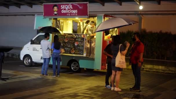 Batu Kawan Penang Malasia Nov 2021 Seúl Delicious Food Truck — Vídeo de stock