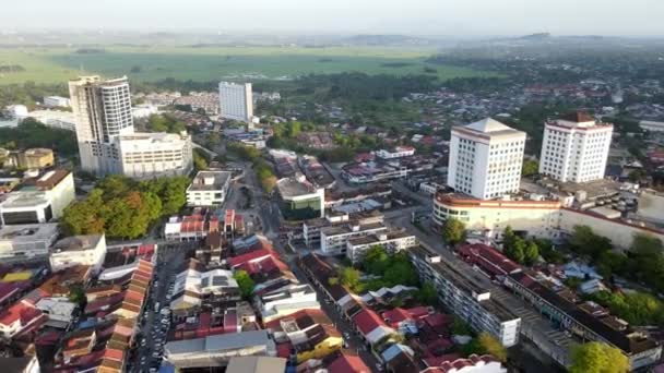 Bukit Mertajam Penang Malezja Sty 2022 Widok Lotu Ptaka Miasto — Wideo stockowe