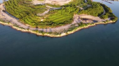Hava manzaralı Jelutong arazi doldurma sahası rehabilitasyondan ve yeniden geliştirmeden geçecek
