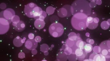Pembe parlak bulanık çember nokta animasyonu. Hareket soyut arkaplan
